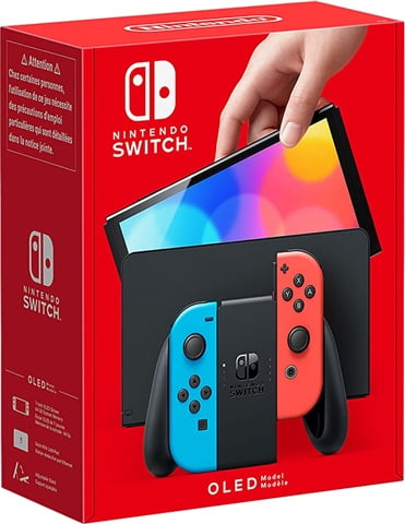 Switch Console, 64GB OLED + Neon Red/Blue Joy-Con