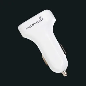 PF71 - Panther Force 2.4A White Dual USB Car Charger