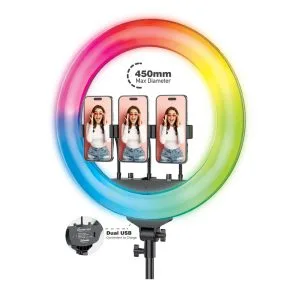 PF160 - 18" RGB RING LIGHT WITH STAND