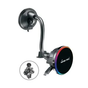 PF311 - 2IN1 WIRELESS MGSAFE CAR CHARGER WITH RECTRABLE CABLE